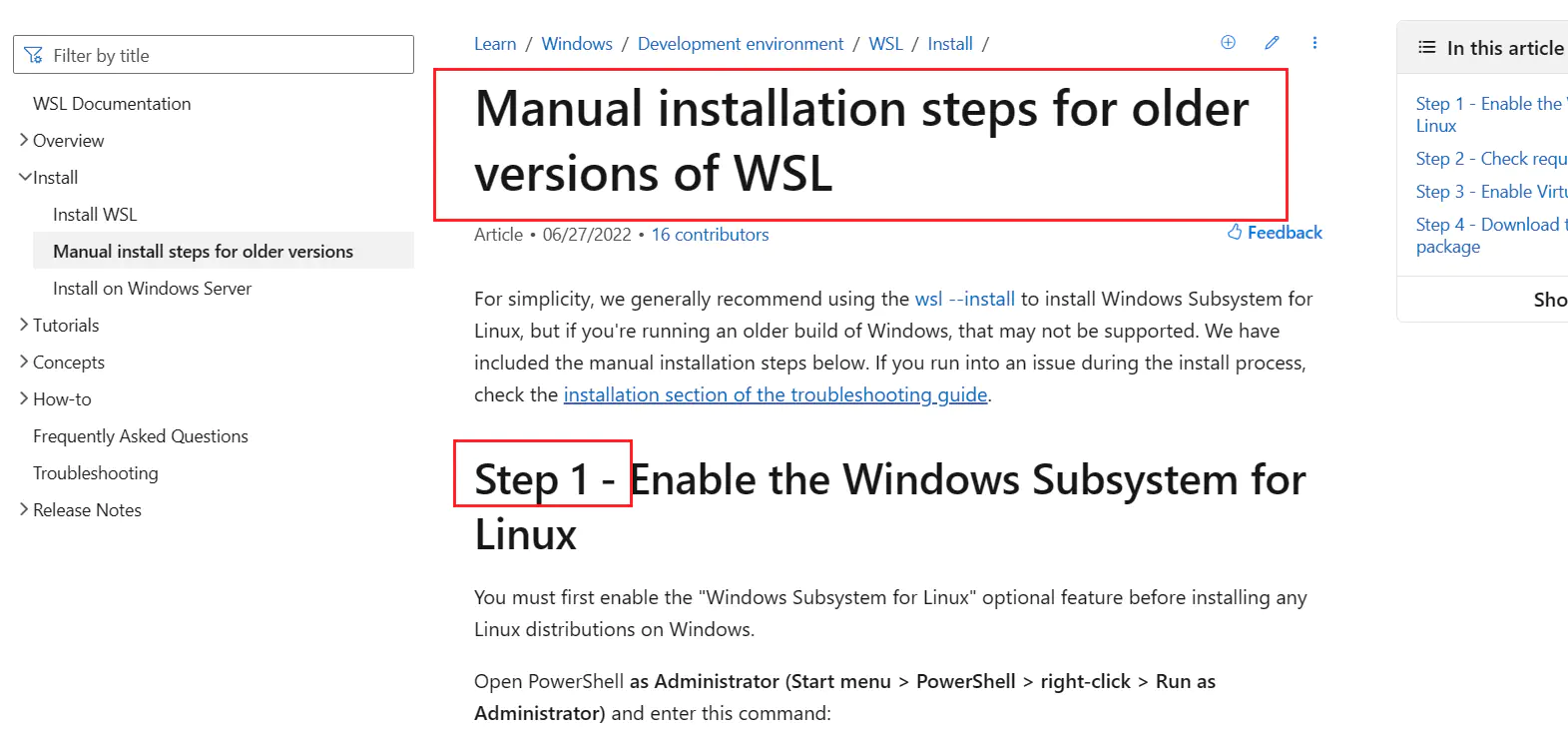 WSL 在 Windows 上安装 Linux 一